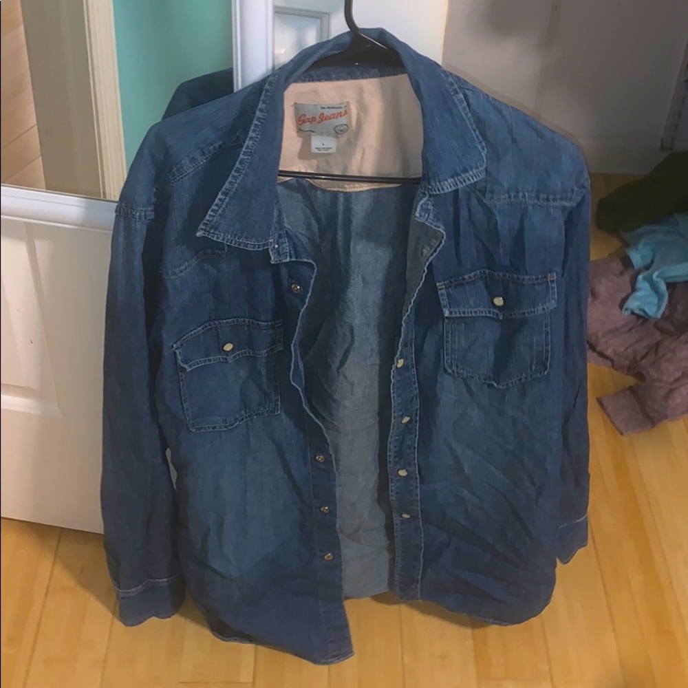 Vintage Women’s Gap Jeans Jean Button Down Shirt
